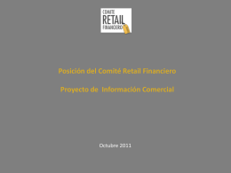 Proyecto de información Comercial Posición del Comité Retail