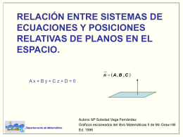 relación entre sistemas de ecuaciones y posiciones