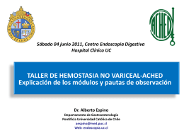 Taller de hemostasia no Variceal-Ached