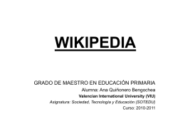 Wikipedia en el ámbito Educativo