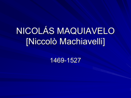 NICOLÁS MAQUIAVELO