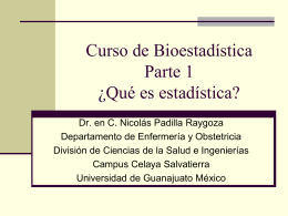 Curso de Bioestadística Parte 1. In Spanish