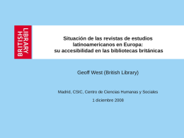 Revistas de estudios latinoamericanos y su accesibilidad en las