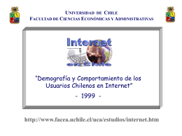 “Demografía y Comportamiento de los Usuarios Chilenos en