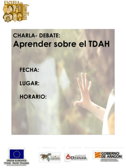 Cartel charla-debate: Aprender sobre el TDAH