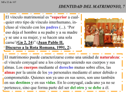 IDENTIDAD DEL MATRIMONIO, 1