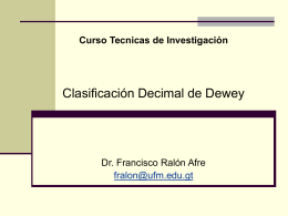 Clasificación decimal de Dewey