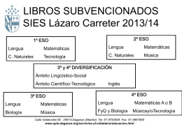 LIBROS SUBVENCIONADOS SIES Lázaro Carreter 2013/14