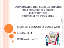 Vocabulario del Caso de estudio cobb publishing y libros