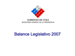 Balance Legislativo 2007