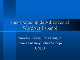 Incorporación de Adjetivos al WordNet Español