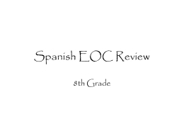 2012 Spanish EOC Review