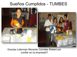 Sueños Cumplidos Zonal Tumbes