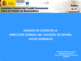 Análisis de costes en la Dirección General del Catastro de España