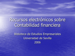 Recursos electrónicos sobre Contabilidad financiera