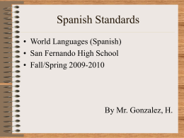 Destrezas del español - San Fernando Senior High School