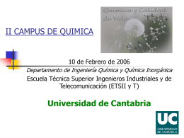 I CAMPUS DE QUÍMICA - Universidad de Cantabria