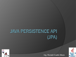 JAVA PERSISTENCE API (jpa)