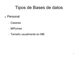 Tipos de Bases de datos
