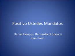 Possitive Ustedes Commands
