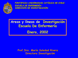 Áreas y Líneas de Investigación - Pontificia Universidad Católica
