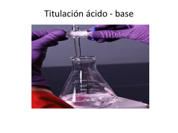 Titulación ácido - base