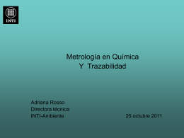 adriana Rosso Metrología y Trazabilidad