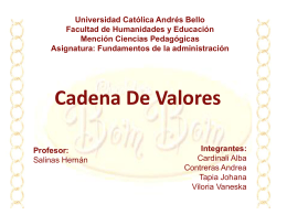 Cadena De Valor - MBA & Educación Ejecutiva