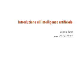 Introduzione all`intelligenza artificiale