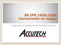 Comunicación de riesgos