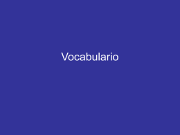 Vocabulario