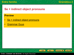 Se + indirect object pronouns