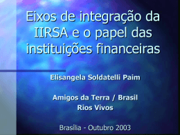 Seminário IIRSA e os Povos da América Latina