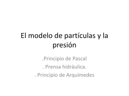 El modelo de partículas y la presión