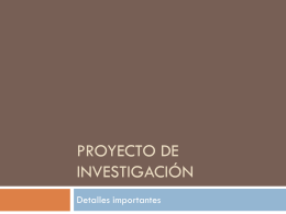 Proyecto de Investigación - Universidad de Costa Rica
