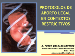 Protocolos de aborto legal en contextos restrictivos