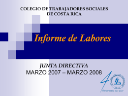 Informe final Junta - Colegio de Trabajadores Sociales de Costa Rica