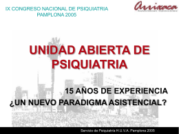 congreso nacional de psiquiatria:pamplona 2005