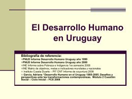 El Desarrollo Humano en Uruguay