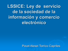 LSSICE: Ley de servicio de la sociedad de la información y correo