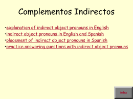 indirect object pronoun