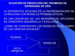 ecuación de predicción del promedio de esperanza de vida