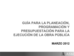 programación de la obra pública