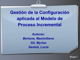 Gestión de la Configuración aplicada al Modelo de Proceso
