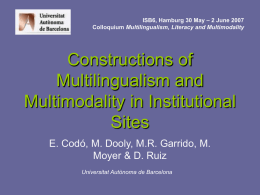 Constructions of Multilingualism and Multimodality in Institutional Sites