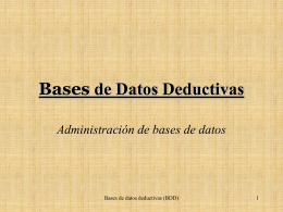Bases de Datos Deductivas