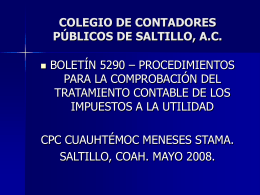 boletin 5290 - Colegio de Contadores Publicos de Coahuila AC
