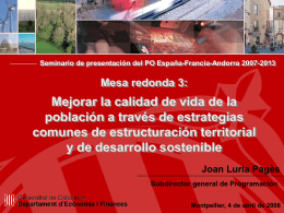 Seminario de presentación del PO España-Francia