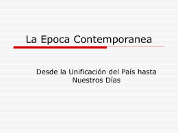 La epoca Conteporanea (Anos Recientes) - Culturaitaliana2012-2