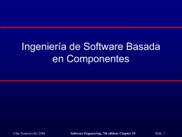 Software Engineering, 7th edition. Chapter 19